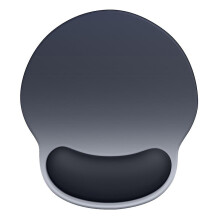 (Blue black) Ergonomisches Silikon-Mauspad mit rutschfester Handgelenkauflage, 250 x 220 mm, verschiedene Farben für den Einsatz am Schreibtisch