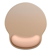 (Chestnut color) Ergonomisches Silikon-Mauspad mit rutschfester Handgelenkauflage, 250 x 220 mm, verschiedene Farben für den Einsatz am Schreibtisch