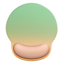 (Apricot blue) Ergonomisches Silikon-Mauspad mit rutschfester Handgelenkauflage, 250 x 220 mm, verschiedene Farben für den Einsatz im Büro.