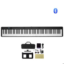 Piano Clavier Pliable-Duoku-88 Touches-Bluetooth et MIDI, un Piano Numérique Électronique Portable Pliable Comprend un Support