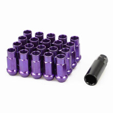 (purple) 20 tuercas de rueda abiertas de acero azul M12x1.5 M12x1.25 compatibles con Chevrolet Subaru Hyundai Infiniti Mitsubishi