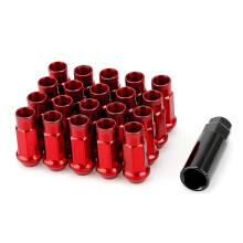 (red) 20 tuercas de rueda abiertas de acero azul M12x1.5 M12x1.25 compatibles con Chevrolet Subaru Hyundai Infiniti Mitsubishi