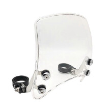 (Clear) Para-brisas de Moto 4mm Policarbonato Compatível com Harley Davidson Sportster XL 883 1200 2004-2019, Ajustável 180, Proteção para Guidão