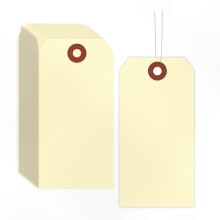 (Light yellow) Etiquetas en blanco con alambre de metal, papel especial impresión offset 2,36 x 4,72 pulgadas para ropa alimentos inventario vino