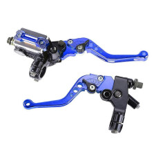 (Blue, 2pcs) Nastaviteľná páka hlavného brzdového valca pre prednú brzdu motocykla s nádržkou, univerzálny hliník 22 mm 7/8 palca