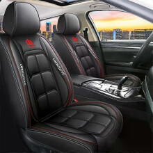 (blcak, 1pcs) 1pcs Universal Artificial Leather Car Seat Cover, All Seasons PE Foam Cushion for Driver or Passenger Seat