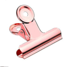 (Rose gold) 30 Mollette a libro in metallo nero 51 mm 2 pollici, con foro per appendere, per organizzazione casa ufficio scuola