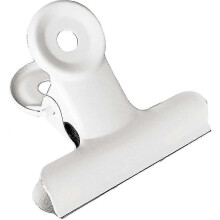 (White) 30 Mollette a libro in metallo nero 51 mm 2 pollici, con foro per appendere, per organizzazione casa ufficio scuola