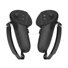 (Black) Compatible with Meta Quest Pro VR Controller Protective Cover with Adjustable Knuckle Strap