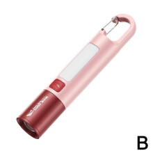 (Pink) Svietidlo s háčikom, 800 lúmenov, nabíjateľné cez USB, 3 režimy osvetlenia na kempovanie a turistiku