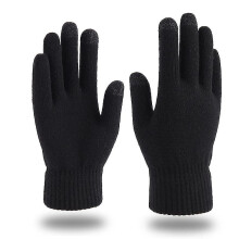 (B) Gebreide touchscreenhandschoenen met winddichte manchetten voor smartphonegebruik tijdens hardlopen, fietsen en wandelen.