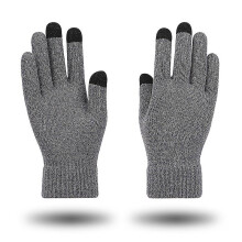 (C) Gebreide touchscreenhandschoenen met winddichte manchetten voor smartphonegebruik tijdens hardlopen, fietsen en wandelen.
