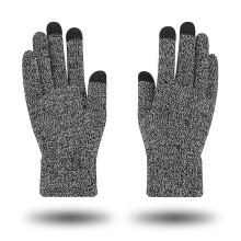 (D) Gebreide touchscreenhandschoenen met winddichte manchetten voor smartphonegebruik tijdens hardlopen, fietsen en wandelen.