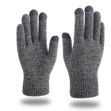 (F) Gebreide touchscreenhandschoenen met winddichte manchetten voor smartphonegebruik tijdens hardlopen, fietsen en wandelen.