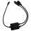(Right turn) Micro USB Y Splitter Cable, 30cm Black, Dual Port for Simultaneous Charging and Data Sync, Compatible with Micro USB Devices 2