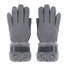 (grey) Winterhandschoenen met touchscreen en winddichte manchetten voor hardlopen, fietsen en andere buitenactiviteiten.