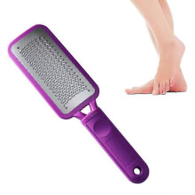 (Purple) Tarka do stóp 27x7 cm ze stali nierdzewnej do usuwania zrogowaciałego naskórka i pielęgnacji odcisków – czarno-niebiesko-fioletowa
