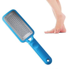 (Blue) Tarka do stóp 27x7 cm ze stali nierdzewnej do usuwania zrogowaciałego naskórka i pielęgnacji odcisków – czarno-niebiesko-fioletowa