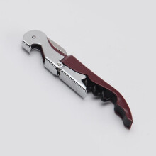 (claret) Weinflaschenöffner, faltbarer Flaschenöffner aus Edelstahl mit doppelt klappbarem Hebel und Folienschneider für Hausbars
