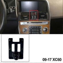 (For 09-17 XC60) Car Phone Mount, Black Plastic Car Phone Holder compatible with Volvo XC40 XC60 S90 V90 S60 V60 2018-2021