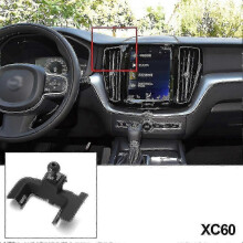 (For XC60) Autohalterung für Handys, schwarzer Kunststoff, kompatibel mit Volvo XC40, XC60, S90, V90, S60, V60 (2018–2021)