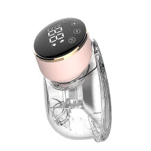 (Pink) Tiralatte senza fili a mani libere con rivestimento in silicone alimentare, 3 modalità e 9 livelli per un utilizzo confortevole.
