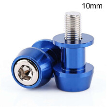 (Blue, 10mm) Patins de bras oscillant de moto en alliage d'aluminium, 1 paire, compatible avec Honda Kawasaki Suzuki Yamaha Ducati BMW