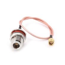 (30cm) RG316 HF-Koaxial-Pigtail-Jumperkabel, N-Buchse auf SMA-Stecker, 50 Ohm Kupfer, verschiedene Längen verfügbar