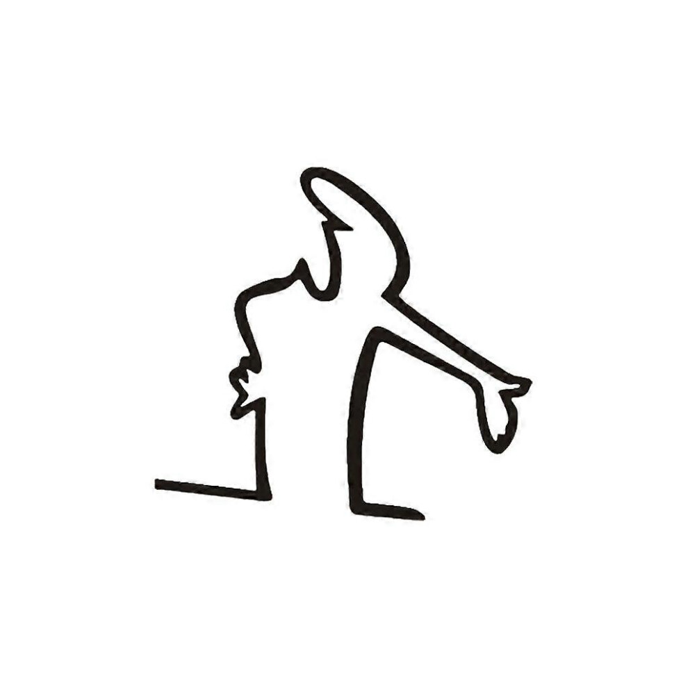 (Nonreflectiveblack) Polite Hand Gesture Car Sticker Pvc Weatherproof Decal For Road Courtesy 6933168045016