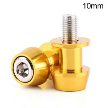 (Golden, 10mm) Protections de bras oscillant pour motos Honda, Kawasaki, Suzuki, Yamaha, BMW et Ducati, en alliage d'aluminium (1 paire).