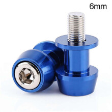 (Blue, 6mm) Protections de bras oscillant pour motos Honda, Kawasaki, Suzuki, Yamaha, BMW et Ducati, en alliage d'aluminium (1 paire).