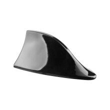 (Black) Universal Shark Fin Car Roof Antenna, ABS Material, Punch Free, Vehicle Decoration Aerial compatible with all car models 17cm x 7cm x 6.7cm