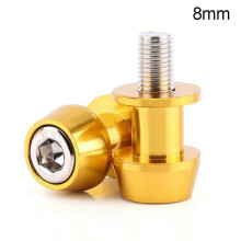 (Golden, 8mm) Protections de bras oscillant pour motos Honda, Kawasaki, Suzuki, Yamaha, BMW et Ducati, en alliage d'aluminium (1 paire).