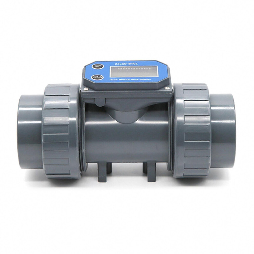 (Dn40) Digital Flowmeter With Lcd Display For Water Petrol Kerosene Methanol Pvc 6933168047393