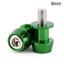 (Green, 8mm) Protections de bras oscillant pour motos Honda, Kawasaki, Suzuki, Yamaha, BMW et Ducati, en alliage d'aluminium (1 paire).