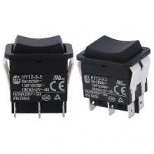 (2PCS) Rocker Switch Compatible with Industrial Appliances, IP55 Waterproof, 20A 250V, Black ABS