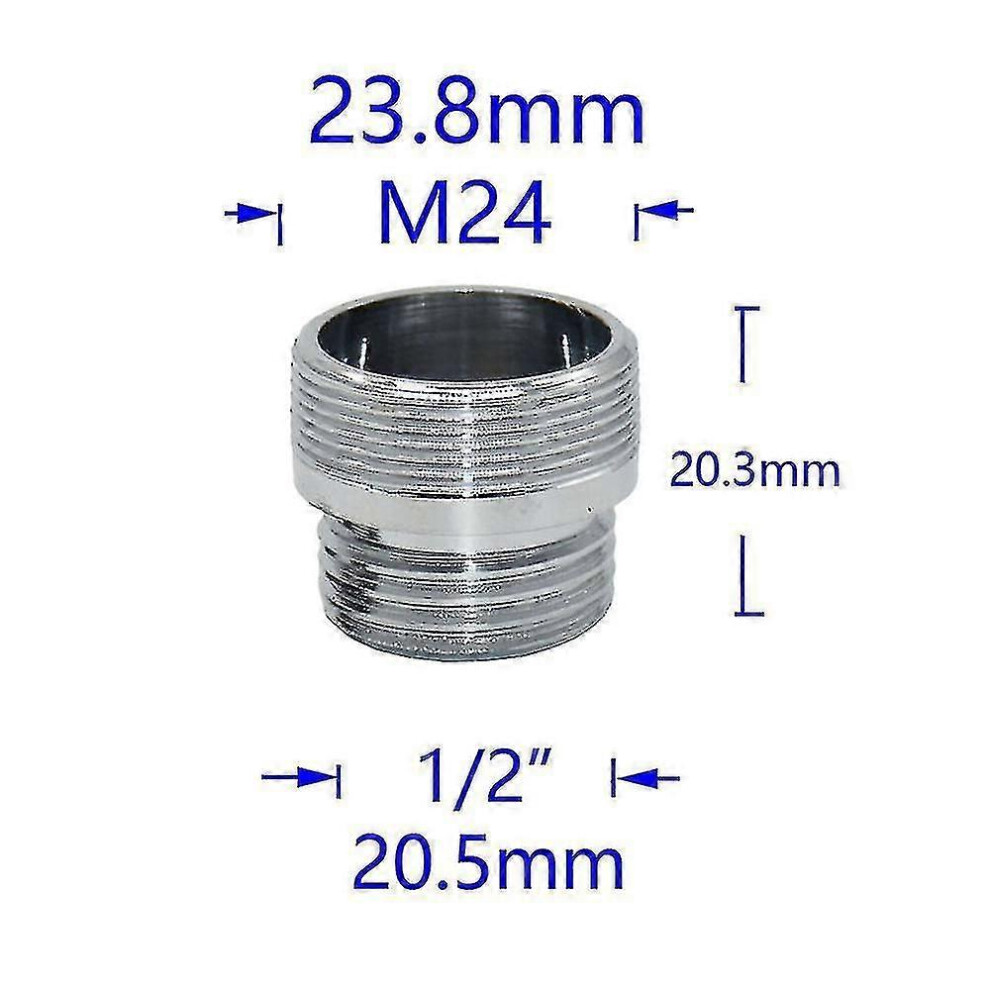(1I2 M24) Brass Thread Connector 1/2" To M14 M20 M22 M24 For Garden Household Faucets 6933168023809