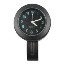 (black) Vedenpitävä moottoripyörän ohjaustangon kello 22-25 mm / 1" yhteensopiva Harley Honda Yamahan kanssa, valaisevalla kellotaululla