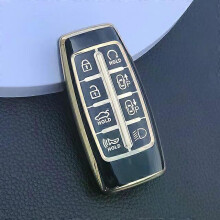(Black) Key Shell Case Compatible with Hyundai Genesis GV70 GV80 GV90 2020 2021 2022 TPU Protective Cover Holder