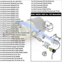 (With Adaptors) 12V-Motorradkraftstoffpumpe, kompatibel mit Honda CBR600F, CBR600F2, CBR600F3, CBR600F4, NT650, VFR750F, VT700C, VT750C, Mule-Serie