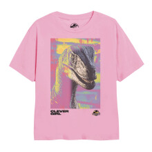 (7-8 Years, Light Pink) Jurassic Park Girls Dino Trip T-Shirt