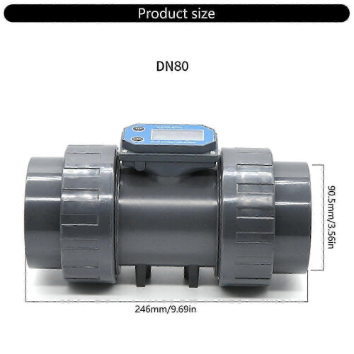 (DN25) PVC Digital Flowmeter for Irrigation & Methanol Water Purification, LCD Display, 5% Accuracy 2