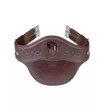 (46in, Havana) Velociti Lusso Leather Horse Stud Girth