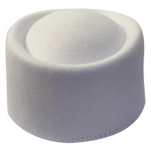 (White) Women's Flat Top Hat Polyester Material 54-58cm 7 Colours Pillbox Hat for Daily Casual Wear