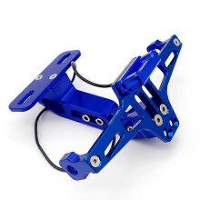 (Blue) Verstelbare CNC-gefreesde aluminiumlegering universele kentekenplaathouder voor motorfietsen, compatibel met Keeway RKF 125 150 125cc 150cc