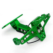 (Green) Verstelbare CNC-gefreesde aluminiumlegering universele kentekenplaathouder voor motorfietsen, compatibel met Keeway RKF 125 150 125cc 150cc