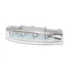 (Running light right) Faro antiniebla LED DRL izquierdo compatible con Mercedes Clase C W204 2011-2013, embellecedor cromado, carcasa de ABS.