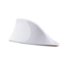 (White) Universal Shark Fin Car Roof Antenna, ABS Material, Punch Free, Vehicle Roof Decoration Aerial, Compatible with All Cars, 17cm x 7cm x 6.7cm