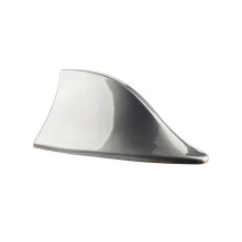 (Grey) Universal Shark Fin Car Roof Antenna, ABS Material, Punch Free, Vehicle Roof Decoration Aerial, Compatible with All Cars, 17cm x 7cm x 6.7cm