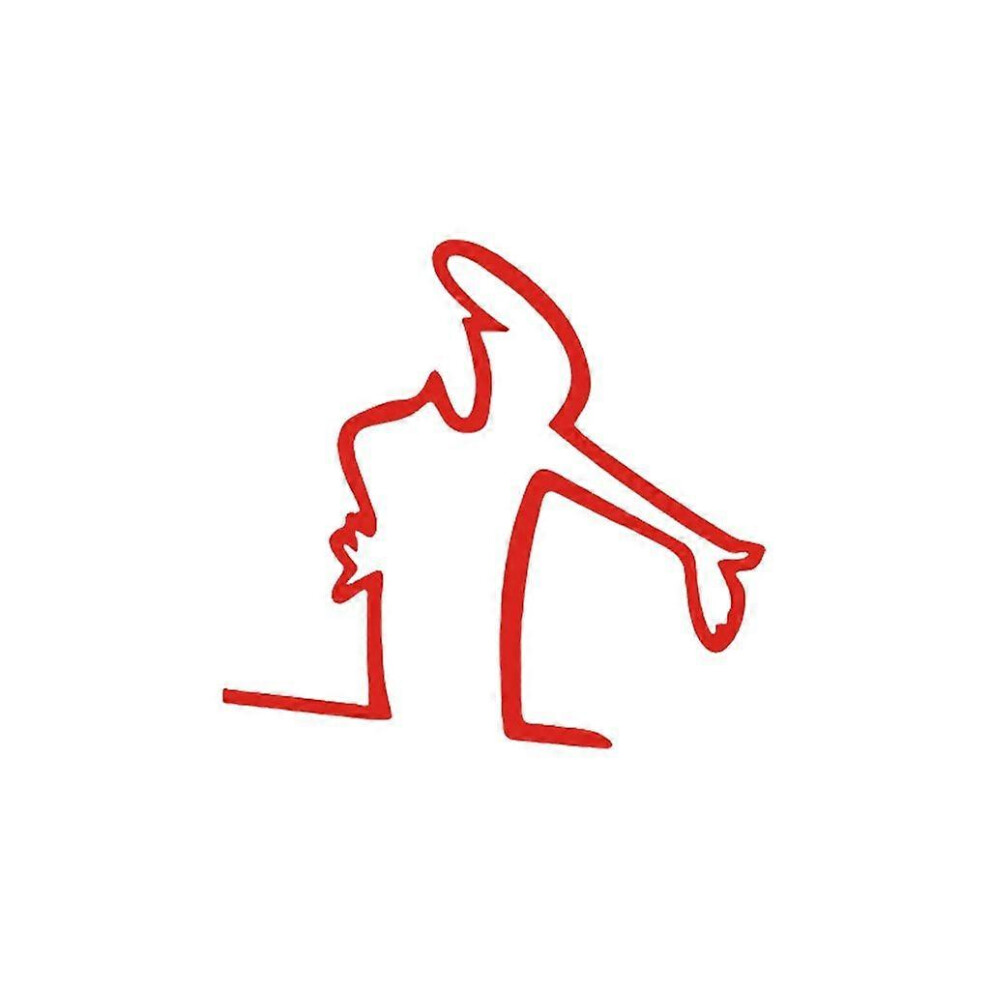 (Nonreflective ) Polite Hand Gesture Car Sticker Pvc Decal Weatherproof For Vehicle Exterior Red 6933168006628